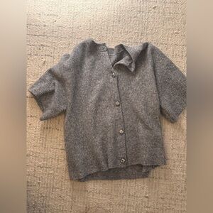 Gray Button-Up Cardigan